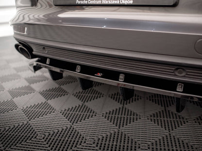 Maxton Design Rear Splitter (Vertical Bars) Porsche Panamera Turbo S E-Hybrid / Panamera E-Hybrid / Panamera 4S 971