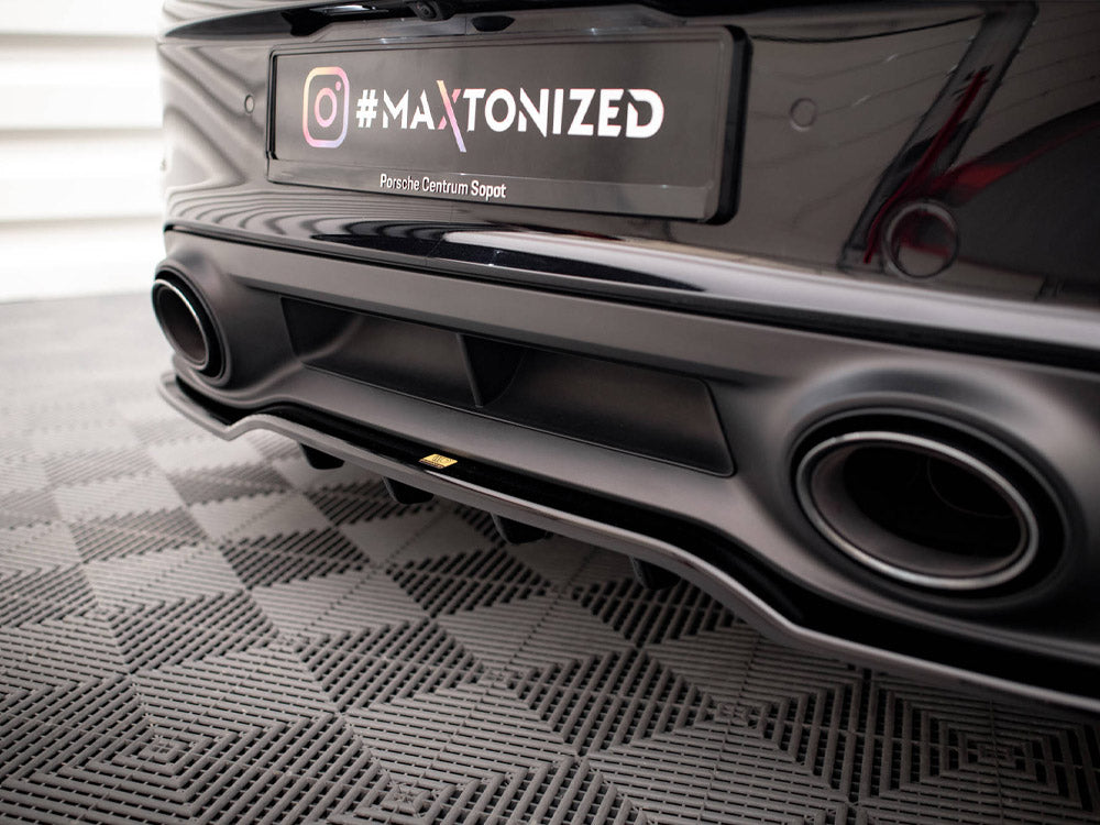 Maxton Design Rear Splitter (Vertical Bars) Porsche 911 Turbo S 992