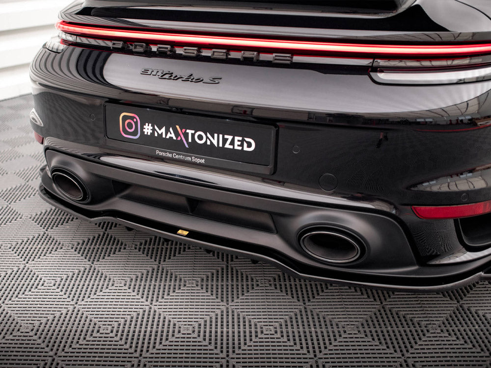 Maxton Design Rear Splitter (Vertical Bars) Porsche 911 Turbo S 992