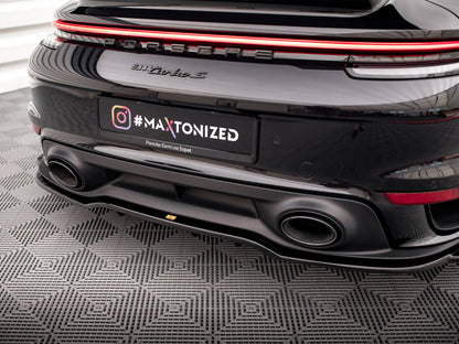 Maxton Design Rear Splitter (Vertical Bars) Porsche 911 Turbo S 992