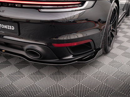 Maxton Design Rear Splitter (Vertical Bars) Porsche 911 Turbo S 992
