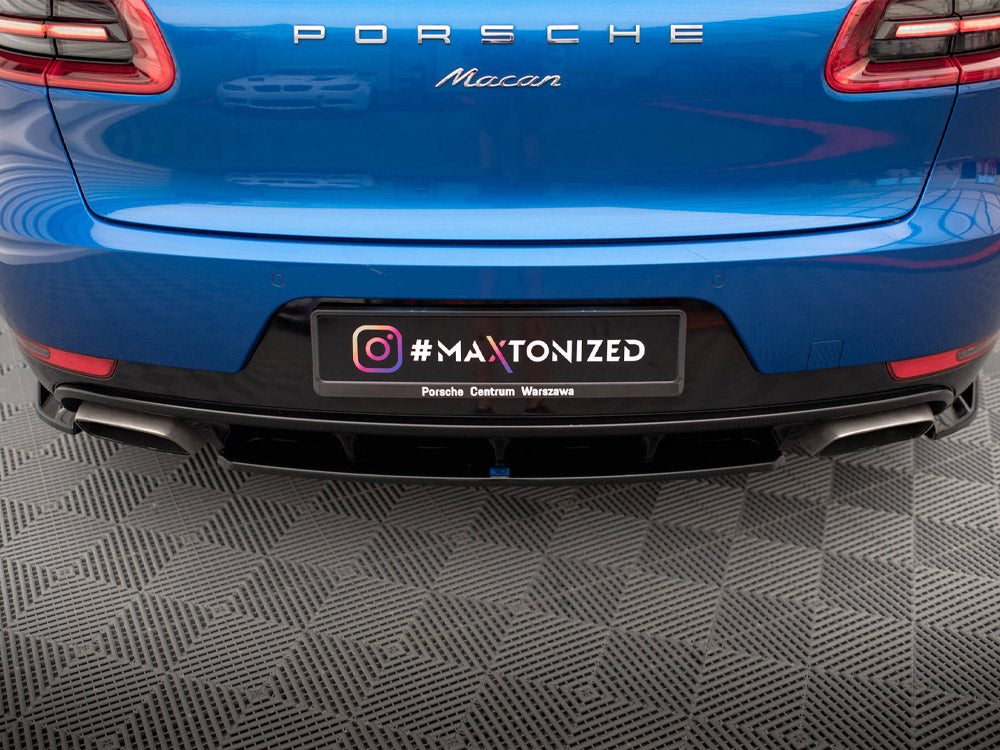 Maxton Design Central Rear Splitter Porsche Macan Mk1