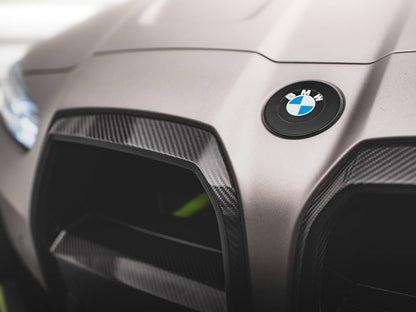 Maxton Design Carbon Fiber Front Grill + License Plate Holder Base BMW M4 G82 / M3 G80