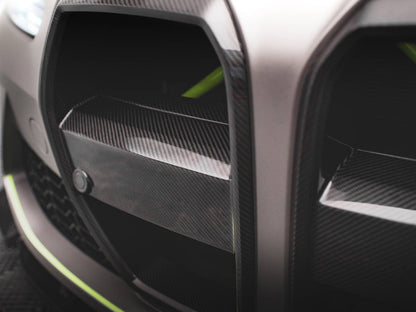 Maxton Design Carbon Fiber Front Grill + License Plate Holder Base BMW M4 G82 / M3 G80