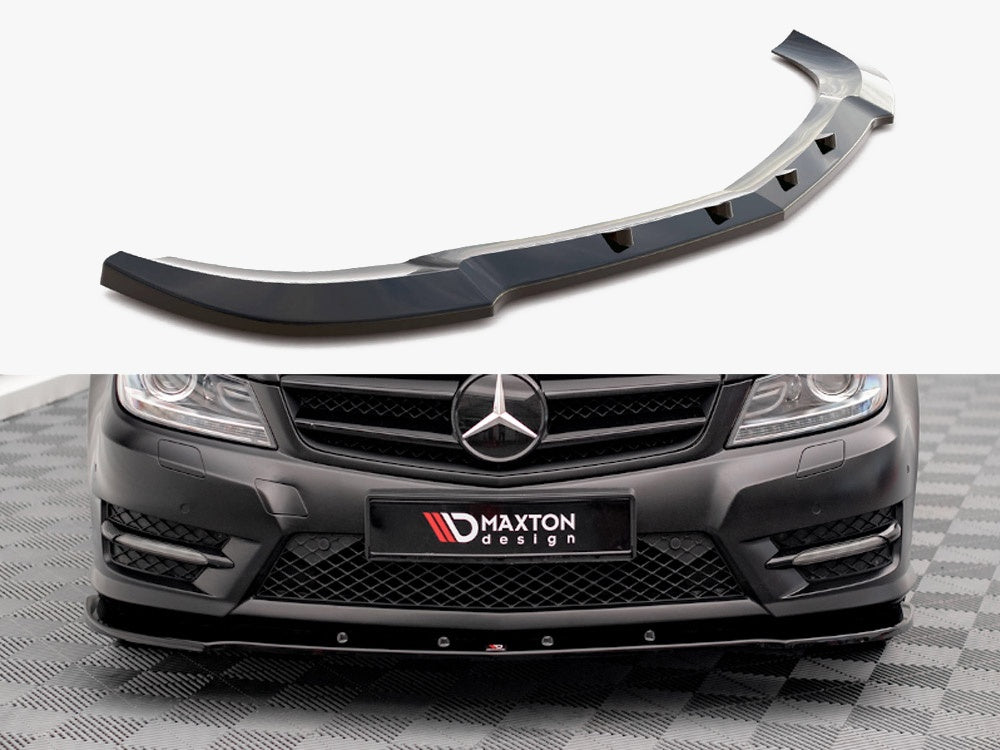 Maxton Design Front Splitter V.2 Mercedes-Benz C Coupe / Sedan / Estate AMG-Line C204 / W204 Facelift / S204 Facelift