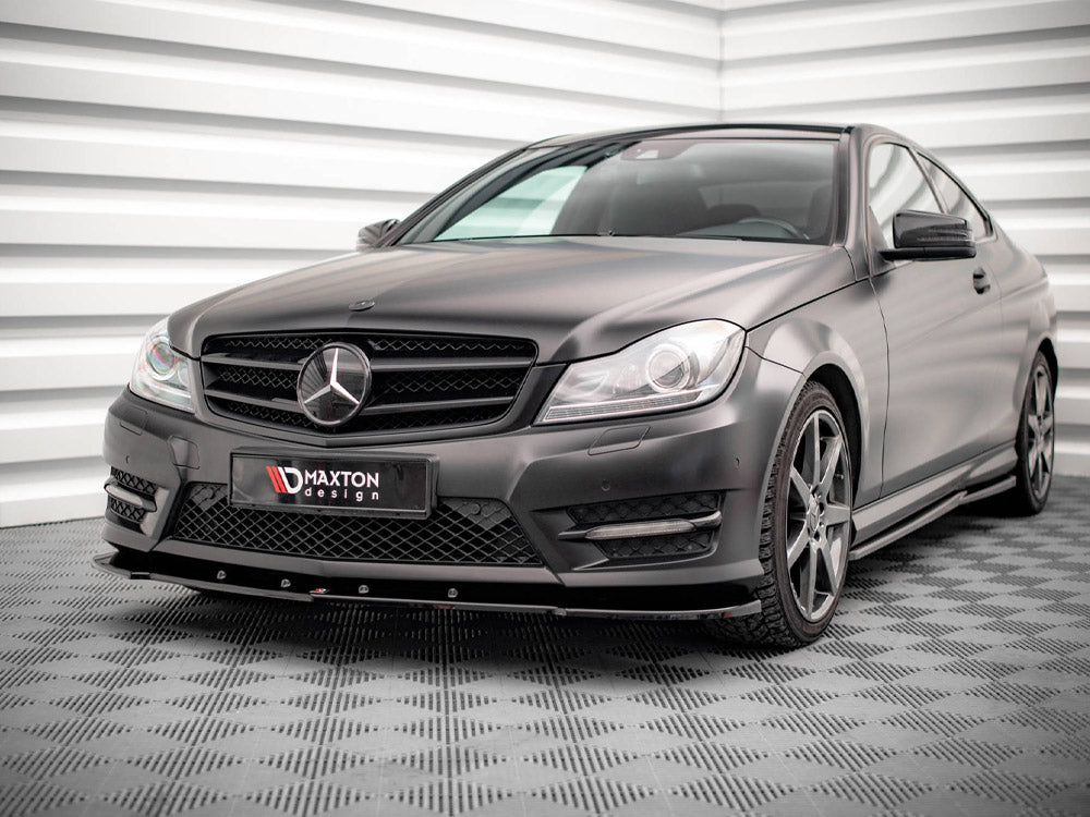 Maxton Design Front Splitter V.2 Mercedes-Benz C Coupe / Sedan / Estate AMG-Line C204 / W204 Facelift / S204 Facelift