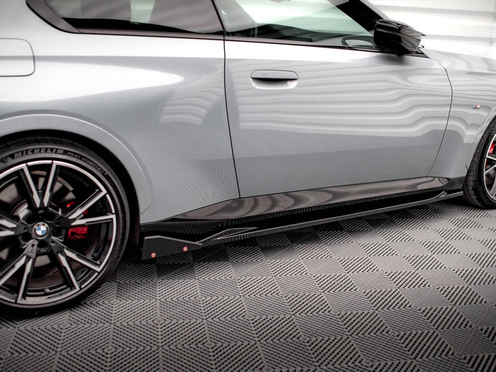 Maxton Design Side Skirts Diffusers V.2 + Flaps BMW 2 Coupe M-Pack / M240i G42