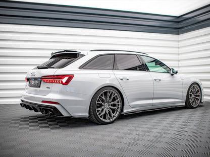 Maxton Design Reduced - Rear Valance + Black Exhaust Ends Imitation Audi S6 / A6 S-Line C8