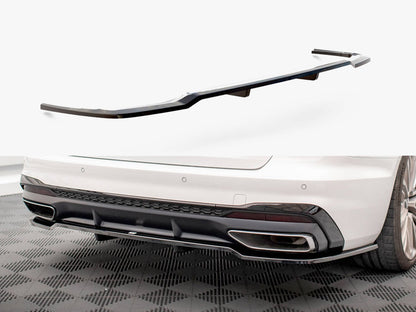 Maxton Design Central Rear Splitter (Vertical Bars) Audi A4 S-Line B9 Facelift