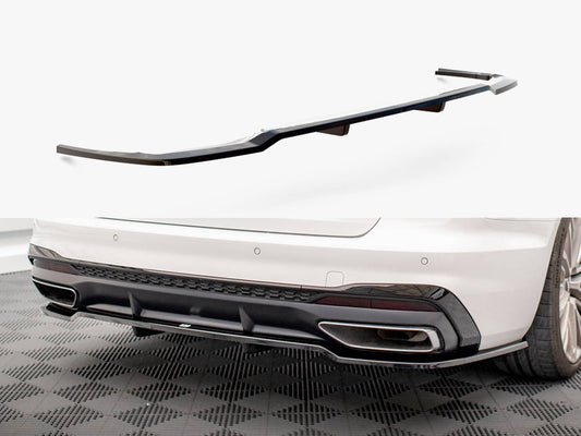 Maxton Design Central Rear Splitter (Vertical Bars) Audi A4 S-Line B9 Facelift