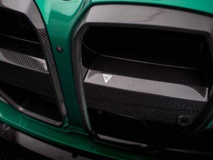 Maxton Design Carbon Fiber Front Grill + License Plate Holder Base BMW M4 G82 / M3 G80