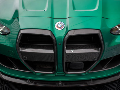 Maxton Design Carbon Fiber Front Grill + License Plate Holder Base BMW M4 G82 / M3 G80