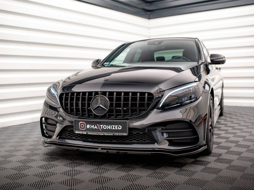 Maxton Design Front Splitter V.1 Mercedes-Benz C AMG Line Sedan / Coupe / Estate W205 / C205 / S205 Facelift