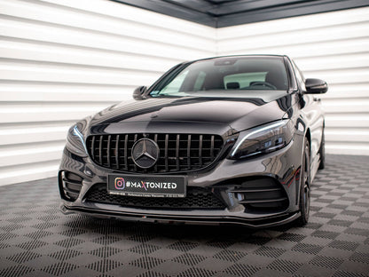 Maxton Design Front Splitter V.1 Mercedes-Benz C AMG Line Sedan / Coupe / Estate W205 / C205 / S205 Facelift