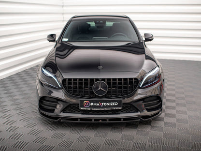 Maxton Design Front Splitter V.2 Mercedes-Benz C AMG Line Sedan / Coupe / Estate W205 / C205 / S205 Facelift