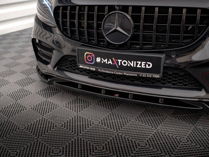 Maxton Design Front Splitter V.2 Mercedes-Benz C AMG Line Sedan / Coupe / Estate W205 / C205 / S205 Facelift