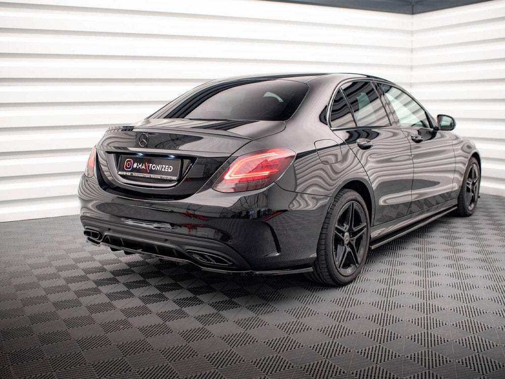 Maxton Design Rear Splitter (Vertical Bars) Mercedes C AMG Line W205 Facelift
