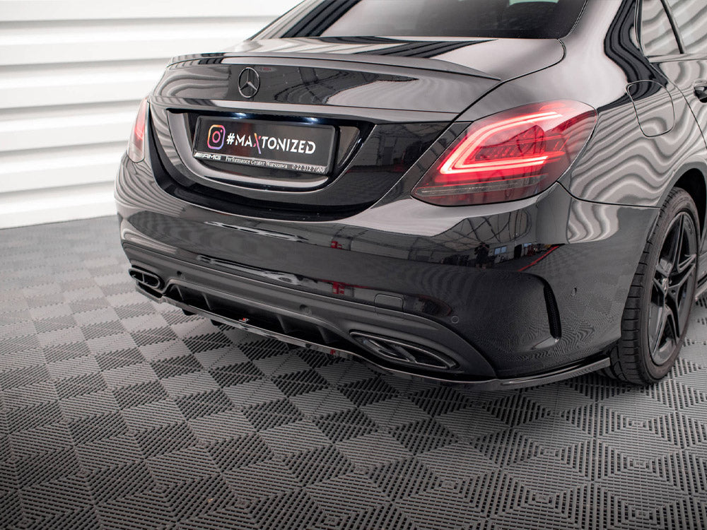 Maxton Design Rear Splitter (Vertical Bars) Mercedes C AMG Line W205 Facelift