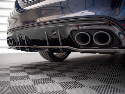Maxton Design Rear Splitter (Vertical Bars) Mercedes-AMG C43 Sedan / Estate W205 / S205 Facelift