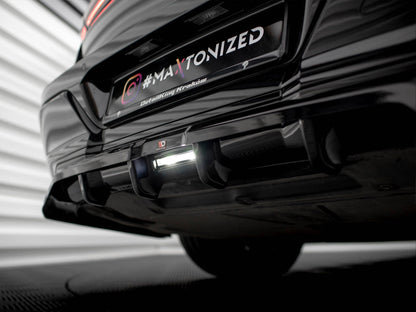 Maxton Design Central Rear Splitter (Vertical Bars) BMW 7 M-Pack G70