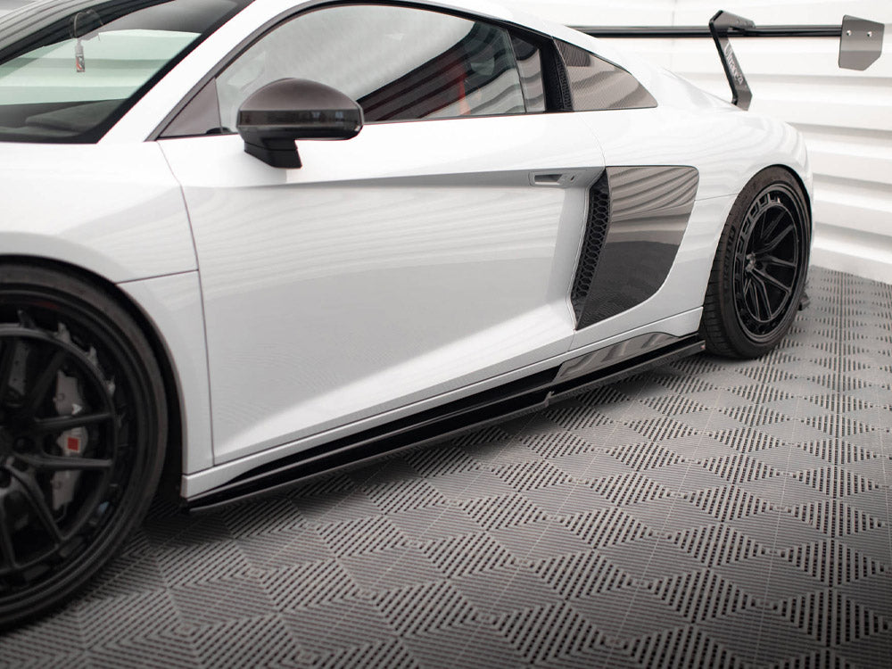 Maxton Design Side Skirts Diffusers V.2 Audi R8 Mk2 Facelift - Carbon Look