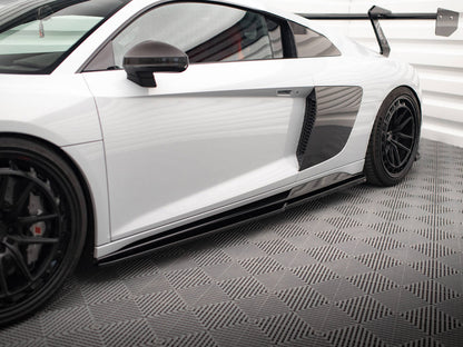 Maxton Design Side Skirts Diffusers V.2 Audi R8 Mk2 Facelift - Carbon Look