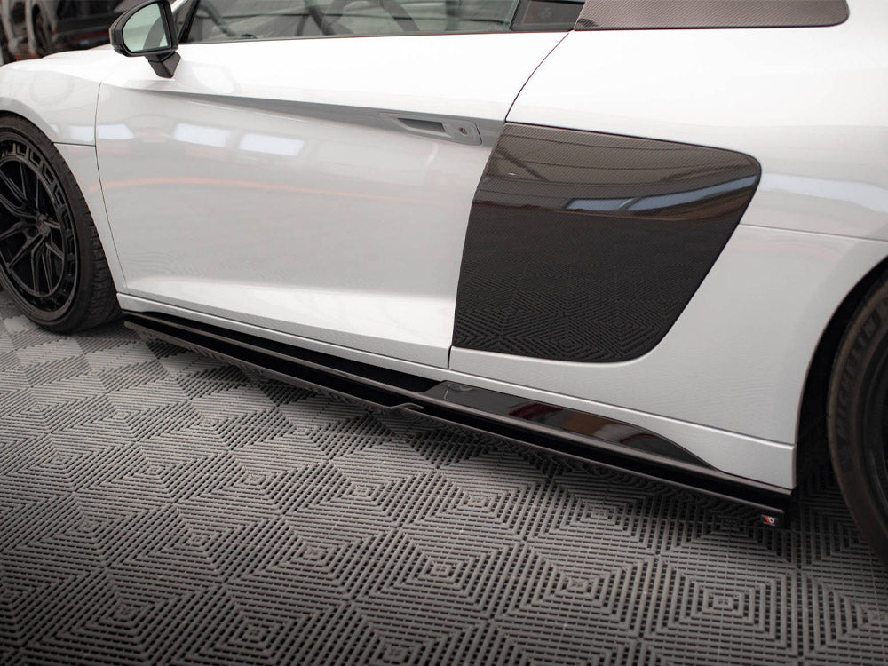 Maxton Design Side Skirts Diffusers V.2 Audi R8 Mk2 Facelift - Carbon Look