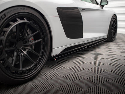 Maxton Design Side Skirts Diffusers V.2 Audi R8 Mk2 Facelift - Carbon Look