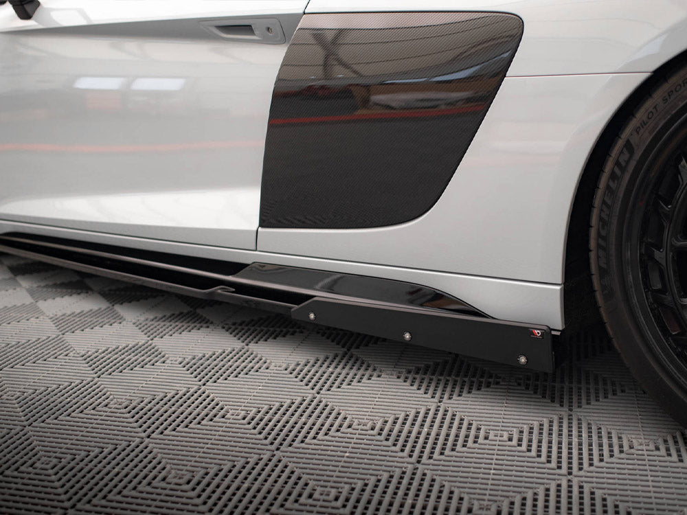 Maxton Design Side Skirts Diffusers V.2 + Flaps Audi R8 Mk2 Facelift