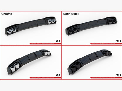 Maxton Design Rear Valance + Exhaust Ends Imitation Audi A7 S-Line C8 / S7 C8 / C8 Facelift / S7 Facelift