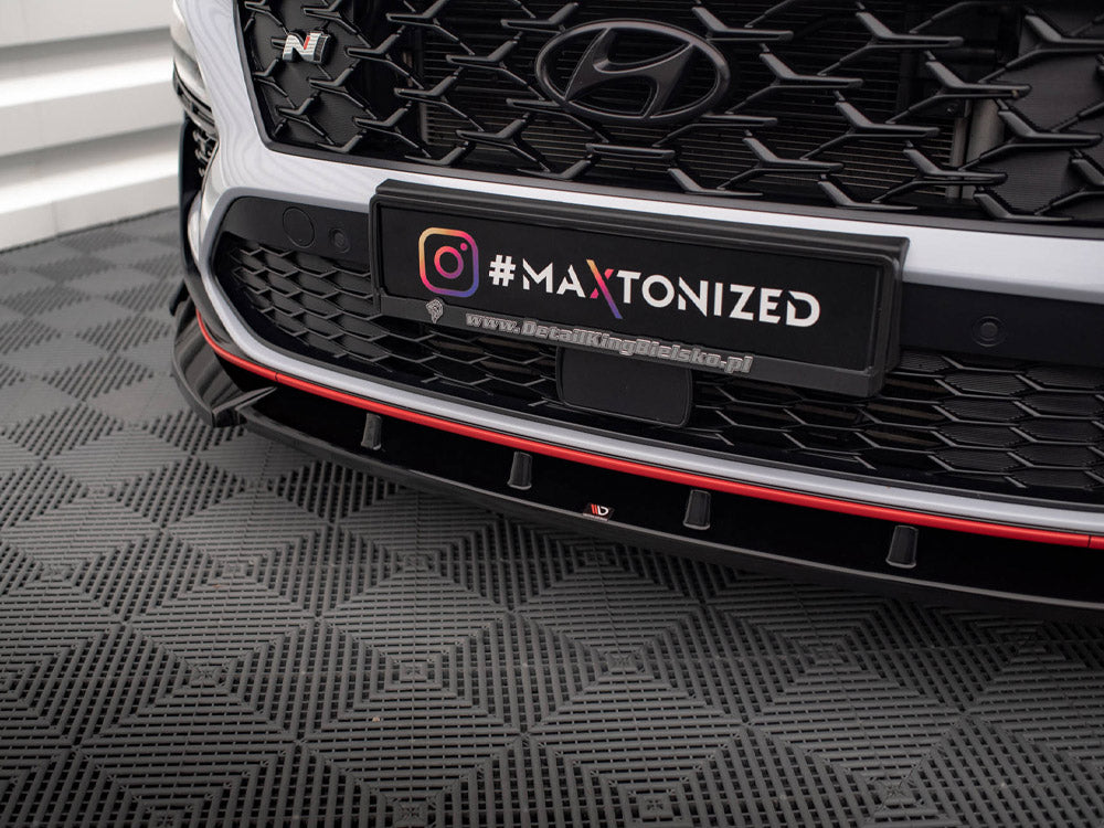 Maxton Design Front Splitter V.2 + Flaps Hyundai Kona N Mk1