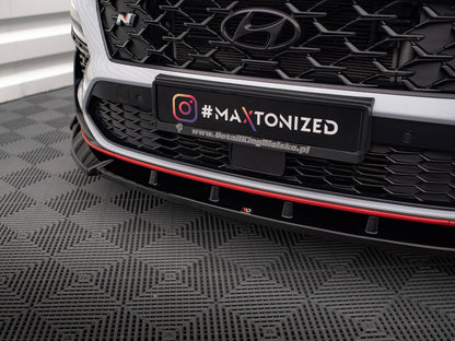 Maxton Design Front Splitter V.2 + Flaps Hyundai Kona N Mk1