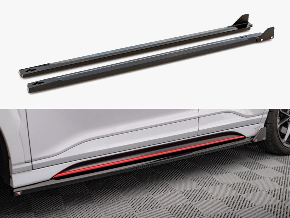 Maxton Design Side Skirts Diffusers V.1 + Flaps Hyundai Kona N Mk1
