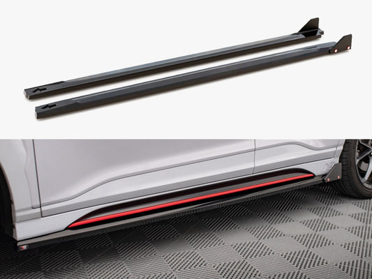 Maxton Design Side Skirts Diffusers V.1 + Flaps Hyundai Kona N Mk1
