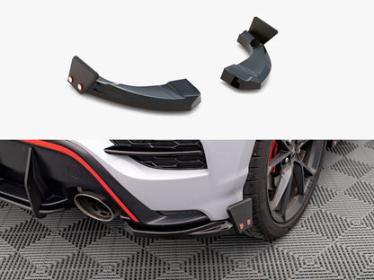 Maxton Design Rear Side Splitters V.1 + Flaps Hyundai Kona N Mk1