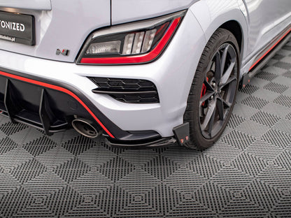 Maxton Design Rear Side Splitters V.1 + Flaps Hyundai Kona N Mk1