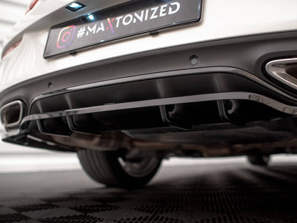 Maxton Design Rear Splitter (Vertical Bars) Mercedes C Coupe AMG-Line C205 Facelift