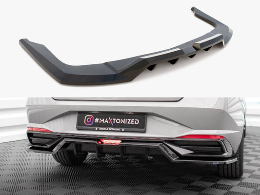 Maxton Design Central Rear Splitter (Vertical Bars) Hyundai Elantra Mk7