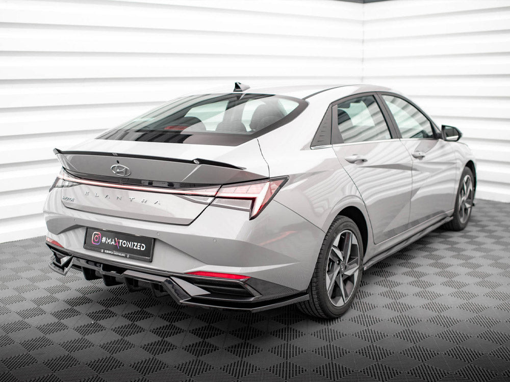 Maxton Design Central Rear Splitter (Vertical Bars) Hyundai Elantra Mk7