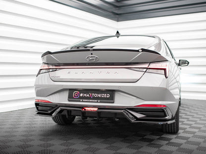Maxton Design Central Rear Splitter (Vertical Bars) Hyundai Elantra Mk7