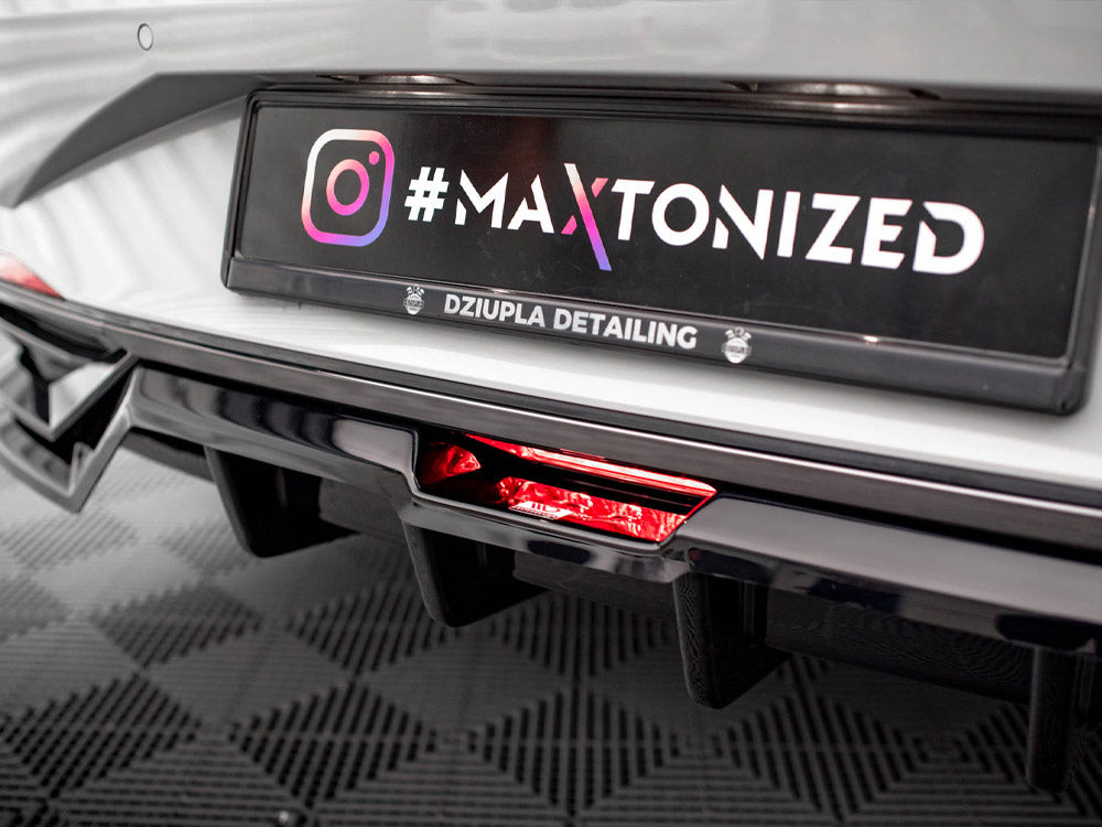 Maxton Design Central Rear Splitter (Vertical Bars) Hyundai Elantra Mk7