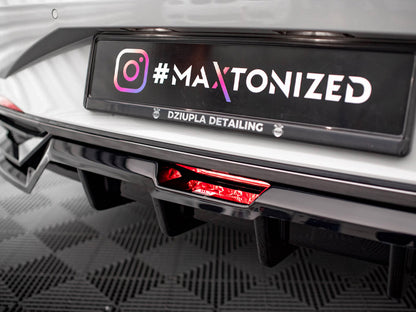 Maxton Design Central Rear Splitter (Vertical Bars) Hyundai Elantra Mk7