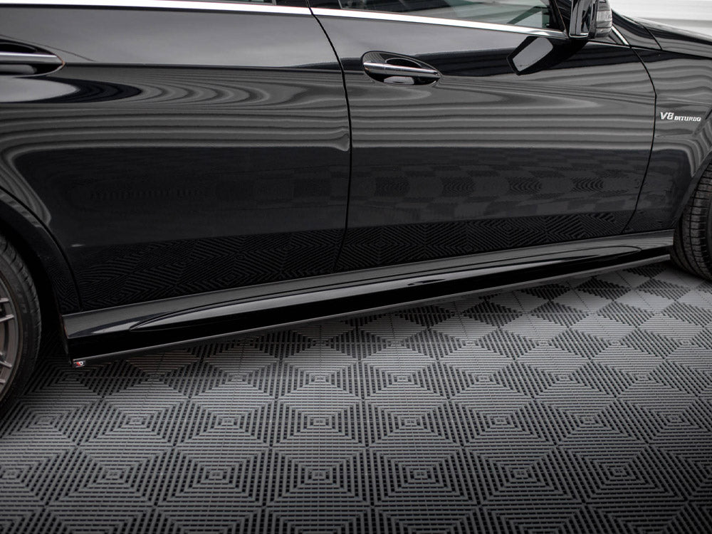 Maxton Design Side Skirts Diffusers Mercedes E63 AMG / AMG-Line Sedan W212 Facelift
