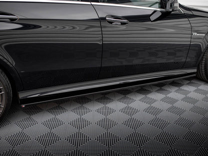 Maxton Design Side Skirts Diffusers Mercedes E63 AMG / AMG-Line Sedan W212 Facelift
