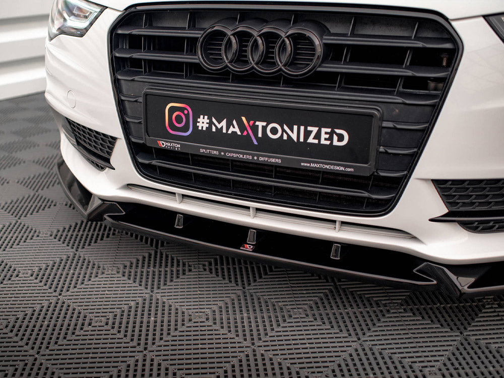 Maxton Design V1 Gloss Black Front Diffuser For Audi TT Mk2 RS – ABS Plastic