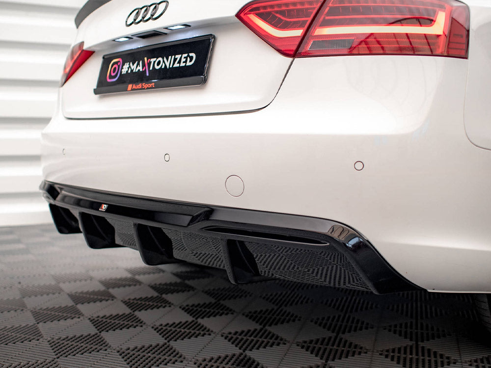 Maxton Design Rear Valance Audi A5 8T Facelift (Version with dual exhausts on one side)