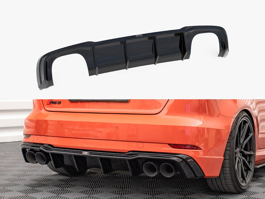 Maxton Design Rear Valance + Milltek Sport Resonated Exhaust Audi RS3 Sportback 8V Facelift