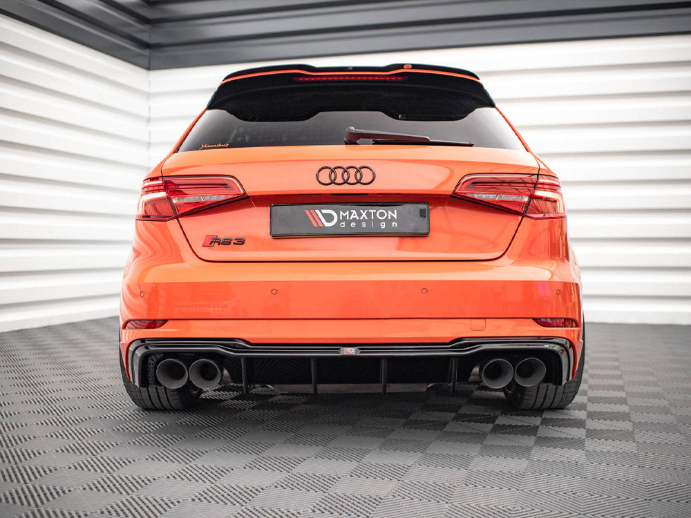 Maxton Design Rear Valance + Milltek Sport Resonated Exhaust Audi RS3 Sportback 8V Facelift