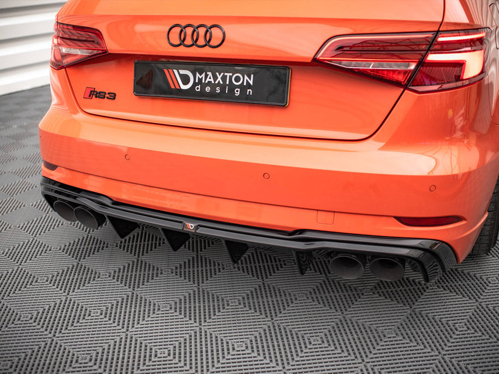 Maxton Design Rear Valance + Milltek Sport Resonated Exhaust Audi RS3 Sportback 8V Facelift