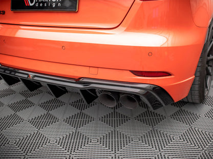 Maxton Design Rear Valance + Milltek Sport Resonated Exhaust Audi RS3 Sportback 8V Facelift